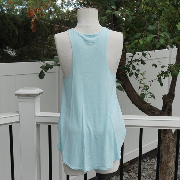 Oceanic Blue Flowy Tank Top - Picture 3 of 5
